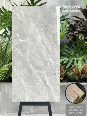 Gạch lát nền 60×120 vân đá xám bóng 126613