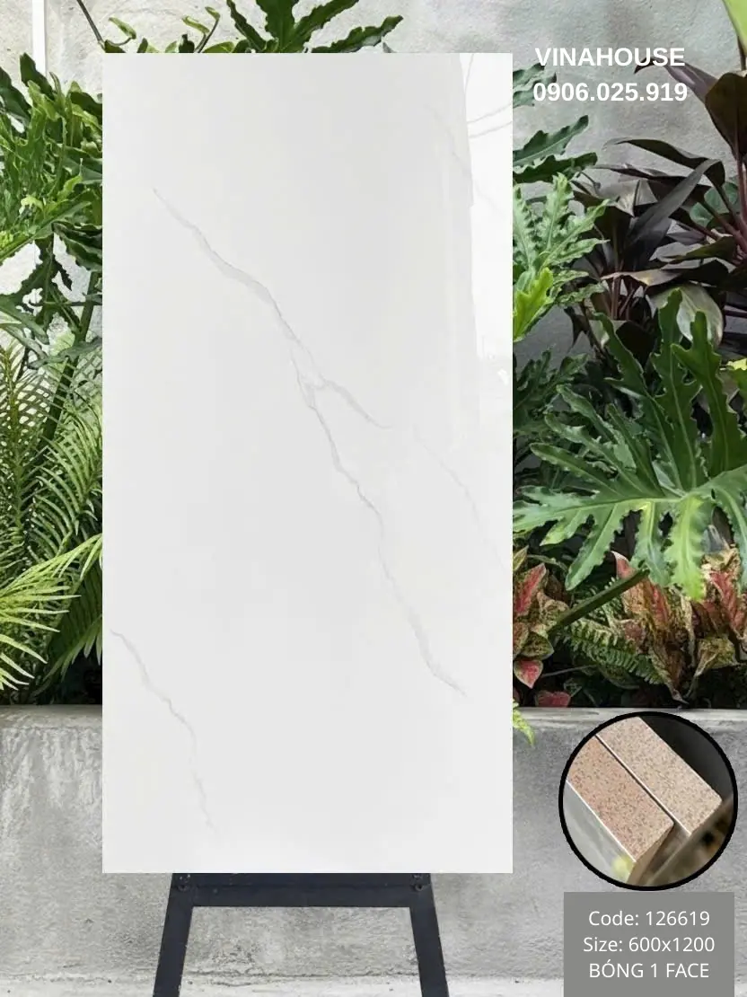 Gạch lát nền 60×120 trắng vân mây 126619